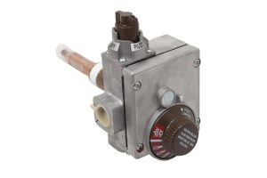 Water heater natural gas valve with thermostat probe